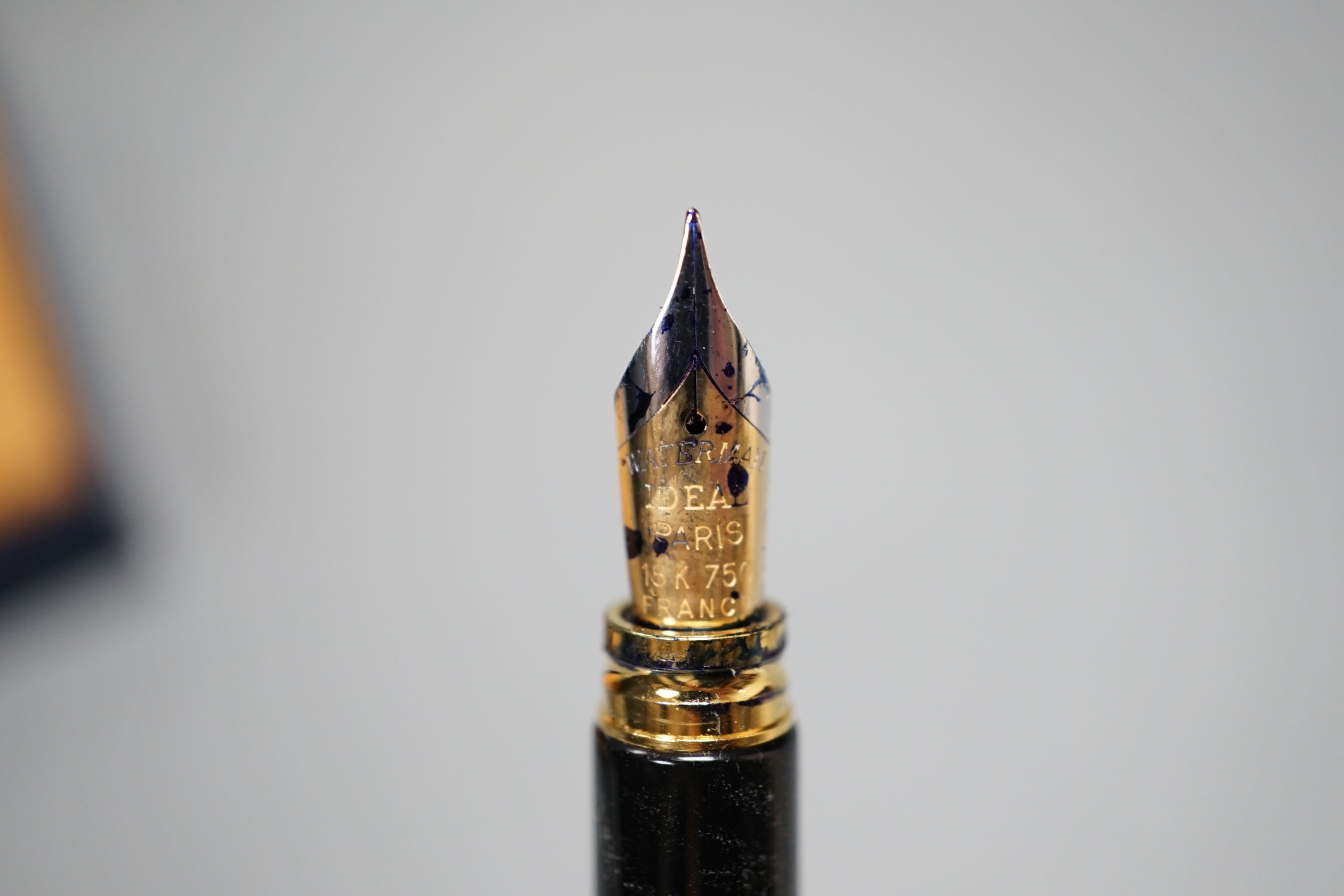 A boxed Waterman Ideal fountain pen